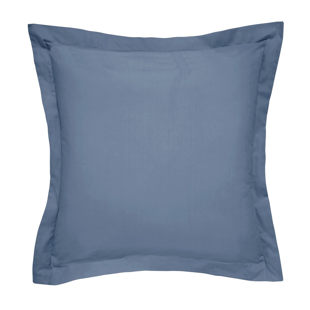 Plain Square Oxford Pillowcase By Bedeck of Belfast in Denim Blue